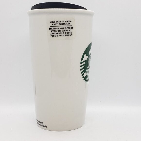 Starbucks White Ceramic Siren Double Walled Tumbler Tall 12oz - Picture 2 of 7